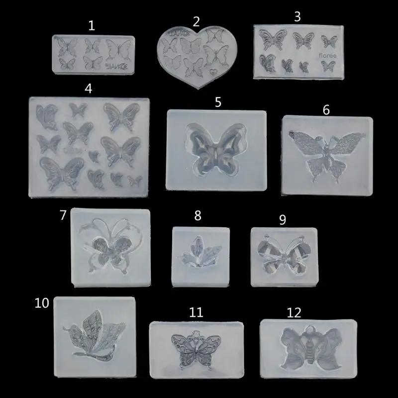 

Cute Butterfly Silicone Resin Molds Earring Necklace Pendant Jewelry Tools