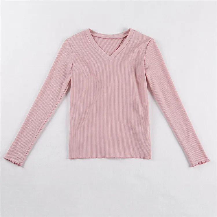 autumn women T shirt long sleeve photos by cellphone
