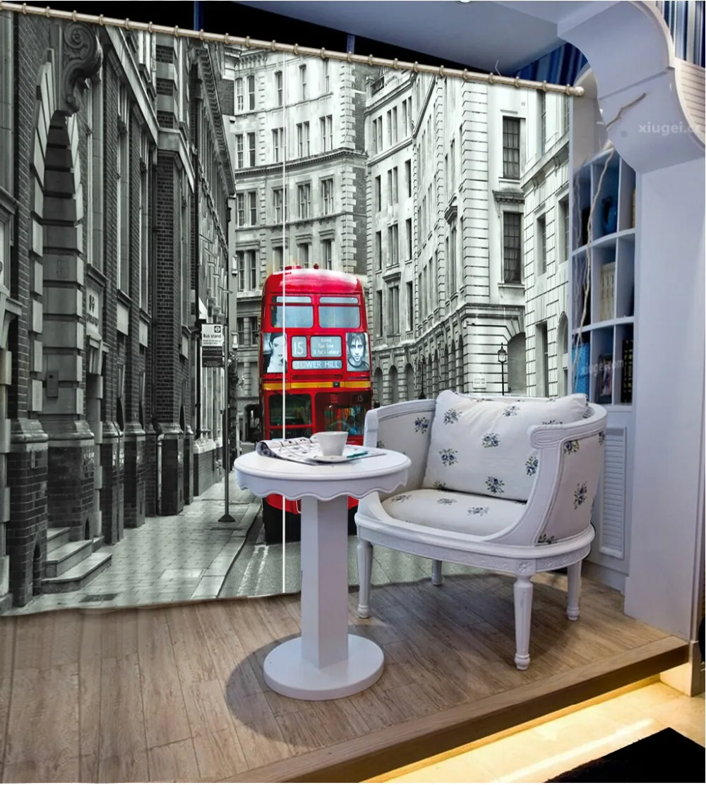 Best Offers Keuken venster 3d gordijnen aanpassen gordijnen voor de woonkamer Auto Europese architectuur keuken moderne slaapkamer gordijnen