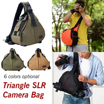 

High Quality Waterproof Travel Small DSLR Shoulder Camera Bag with Rain Cover Triangle Sling Camera Bag for Sony Nikon Canon K1