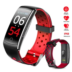 Q8S Смарт часы-браслет крови Давление крови кислородом монитор сердечного ритма браслет Смарт-часы с шагомером IP68 Водонепроницаемый
