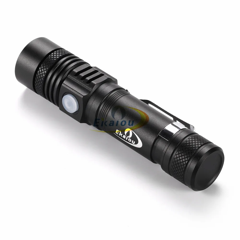 USB 18650 перезаряжаемый алюминиевый сплав регулируемый фокус светодиодный фонарик портативный светодиодный тактический фонарь и зарядное устройство