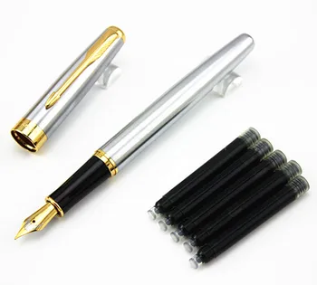

Baoer 388 Green and Black 5 colours Metal Fountain Pen 18K Nib Medium Gold Trim Arrow Clip School Supplies