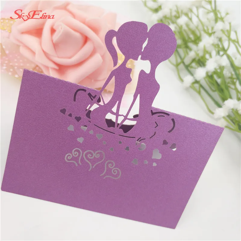 

Table cards 50pcs/lot Table Name Place Cards Wedding Table Decoration Wedding Favors Supplies 6zSH083