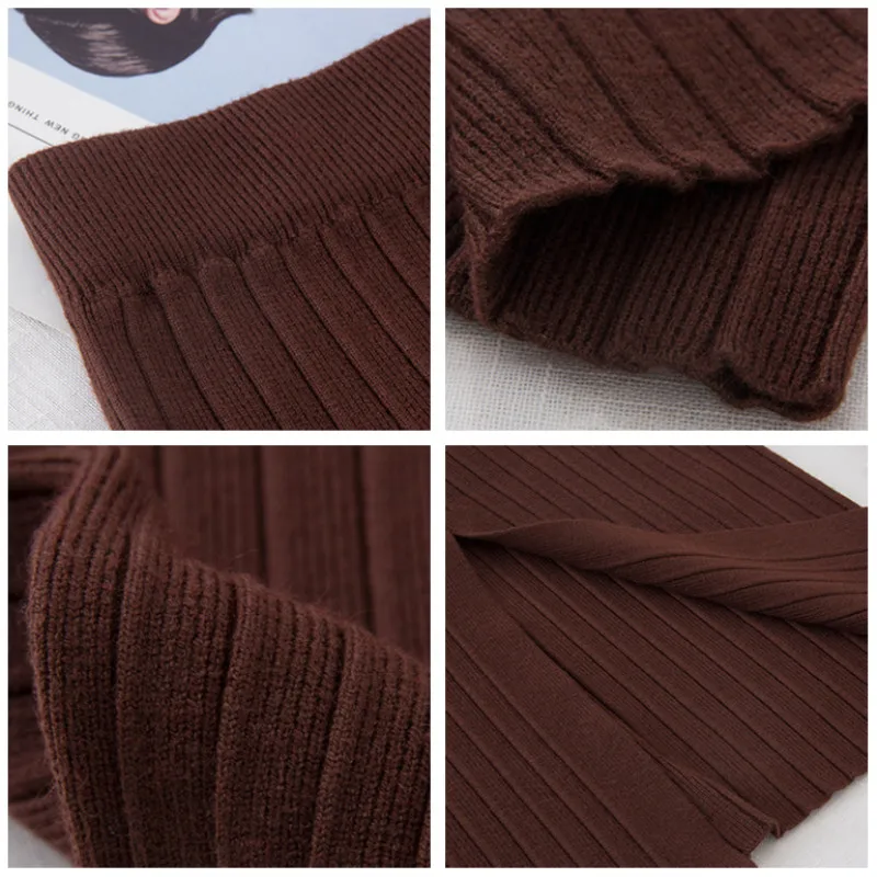 Hanyiren jupe crayon taille haute 2019 automne hiver femmes élégant tricoté moulante jupe noir solide dames tenue de bureau jupes 4 Hanyiren jupe crayon taille haute 2019 automne hiver femmes élégant tricoté moulante jupe noir solide dames tenue de bureau jupes 4