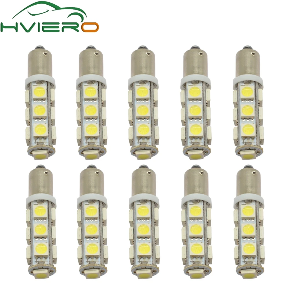 

10X T11 Ba9s T4W 5050 13smd White Auto Auto Led Marker Lamp License Plate Light Festoon Dome Lamp Door Bulb Dc 12v Parking Wedge