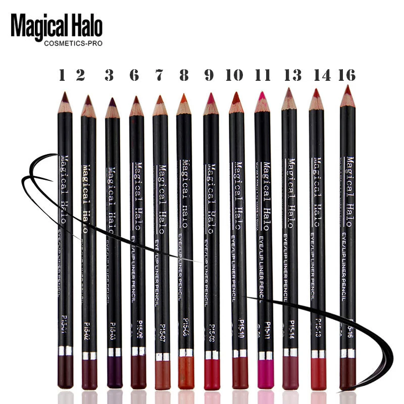 Бренд Magical Halo Smudge-proof долговечный Многофункциональный Карандаш для губ Водонепроницаемый Губ Косметический макияж красочный карандаш для губ