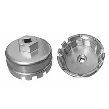 Outil universel en Aluminium, outil d'extraction clé de filtre à huile, 14 flûtes, 64.5mm, boîtier pour Toyota 4 cylindres 1800 cc-2000 cc