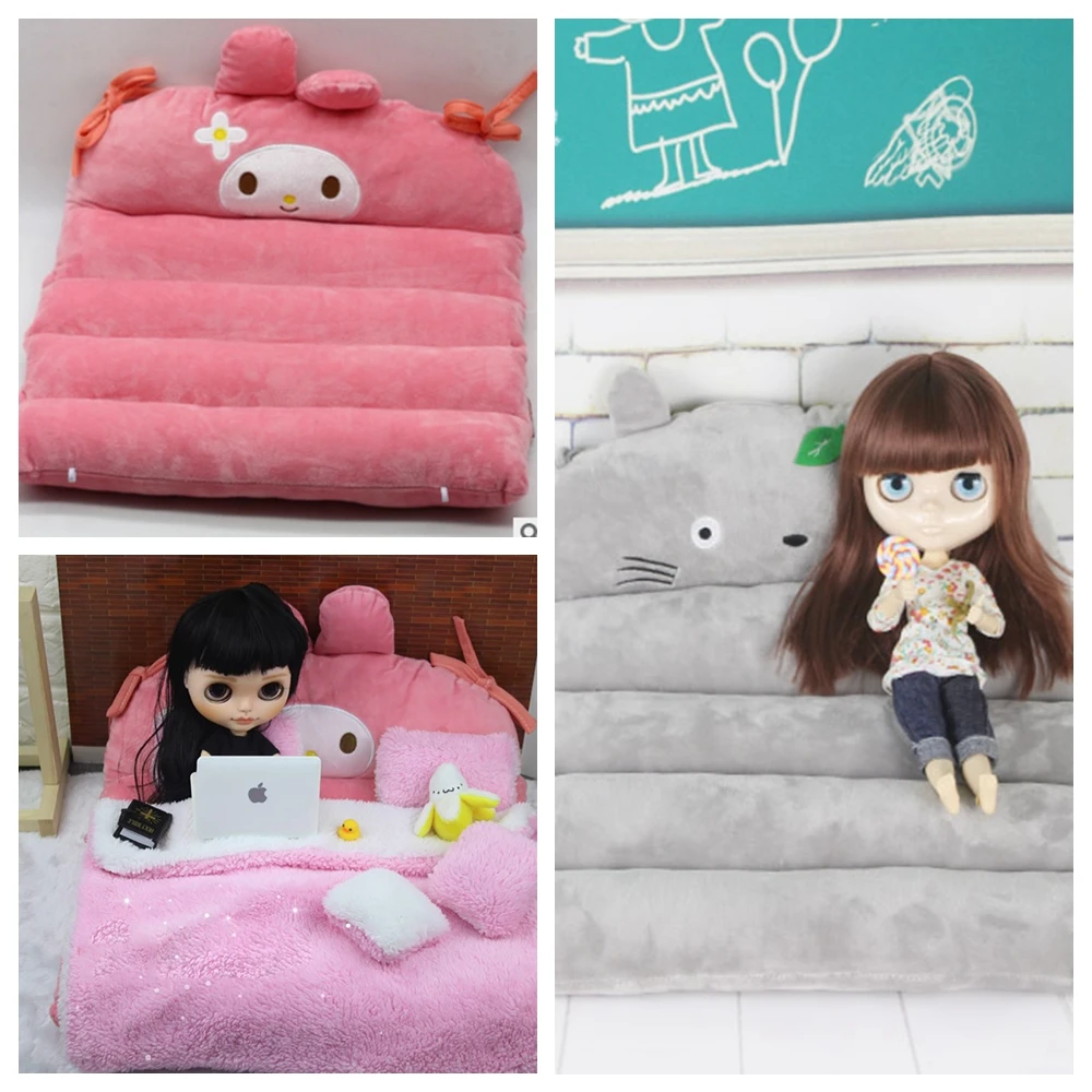 

1PCS Blyth Dolls Bed Assorted Color Soft Bed for blyth licca kurhn barbis 1/6 BJD Dolls Accessories bed for dolls