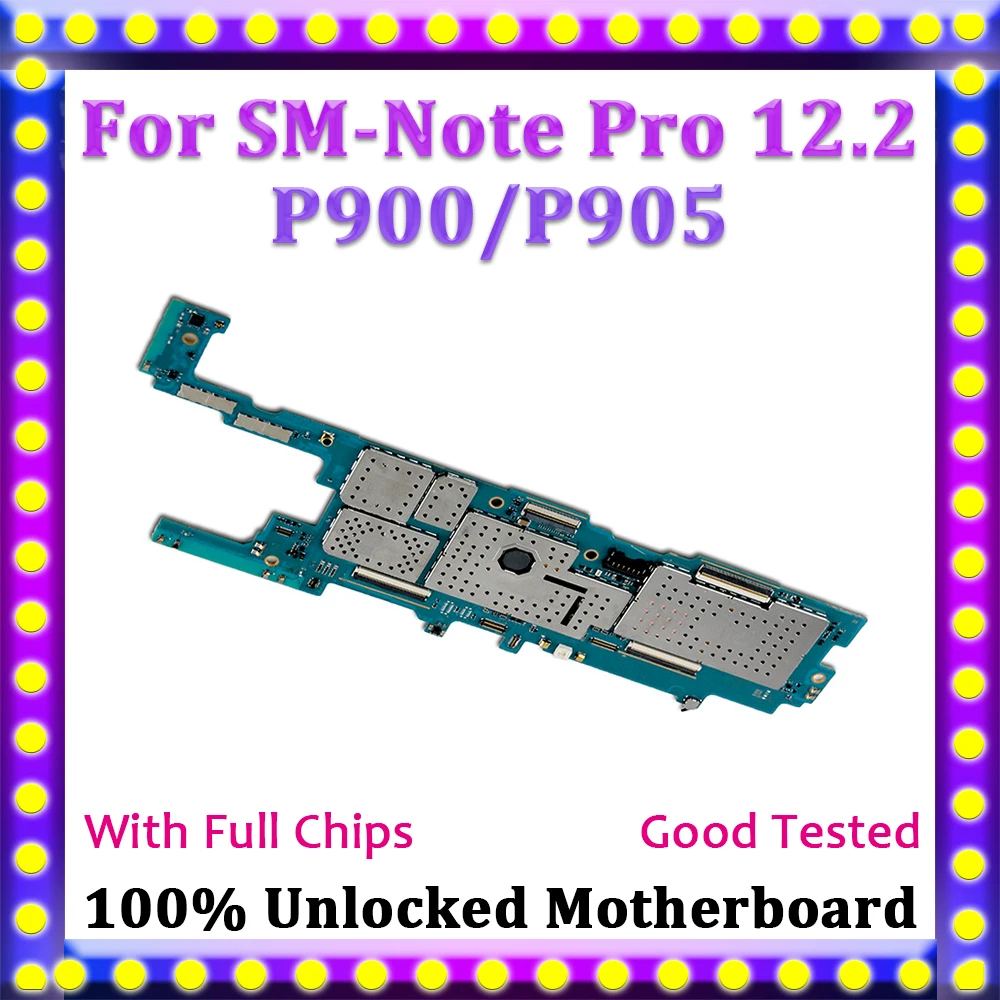 

Full Test Motherboard For Samsung Galaxy Note Pro 12.2 P900 P905,Disassemble Logic Board For Samsung Galaxy P900 P905 With Chips