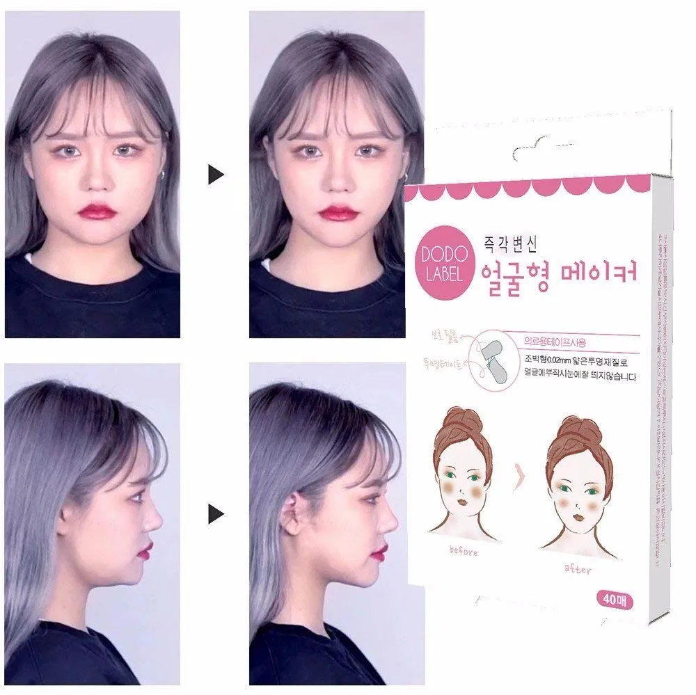 

40 Pcs/Set Invisible V-Shape Face Lift Tape Scotch for Face Thin Face Facial Stickers Facial Line Wrinkle Sagging Skin Sticker