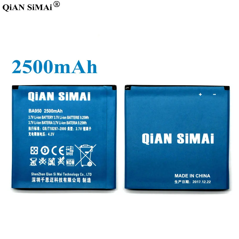 QiAN SiMAi высокое качество BA950 2500mAh батарея для SONY Xperia ZR M36h C5502 C5503 телефона | Мобильные