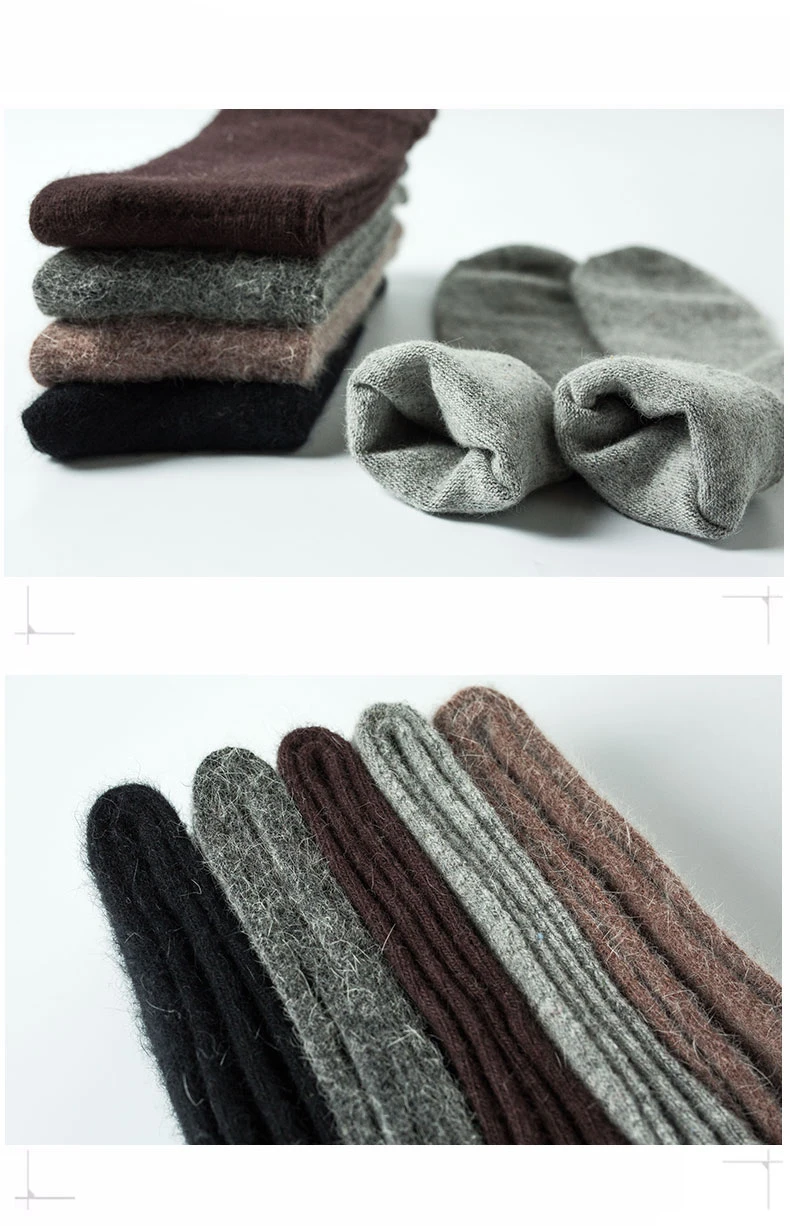 Новые плотные носки высокого качества из Ангольской шерсти кролика и мериноса брендовые длинные носки мужские носки классические деловые мужские зимние теплые носки