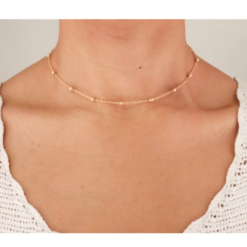 Exquisite Wedding Necklace Dainty Gold 