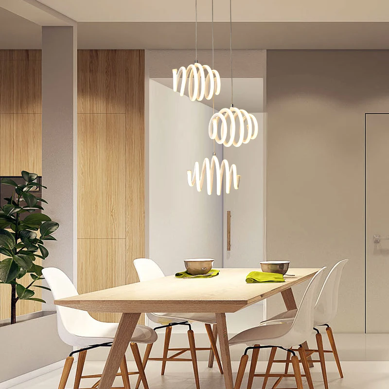 Modern Led Pendant Light For Kitchen Dining Room White Lamp Modern Led Pendant Light For Kitchen Dining Room White Lamp Bedroom Round Roll Hanging