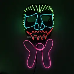Светящийся Led маска света Косплэй световой вспышки маски маскарад Вечерние огни яркий холодный свет мода маска бантом этап Дизайн