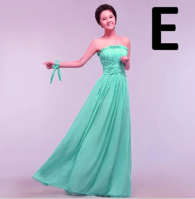 Vestidos Длинные вечерние платья для девочек бирюзового и зеленого цвета Новое поступление дизайнерские платья длина до пола W1127 - Цвет: E