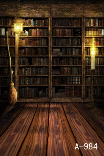 Elegant Library Studio Background, 10ft x 20ft Digital