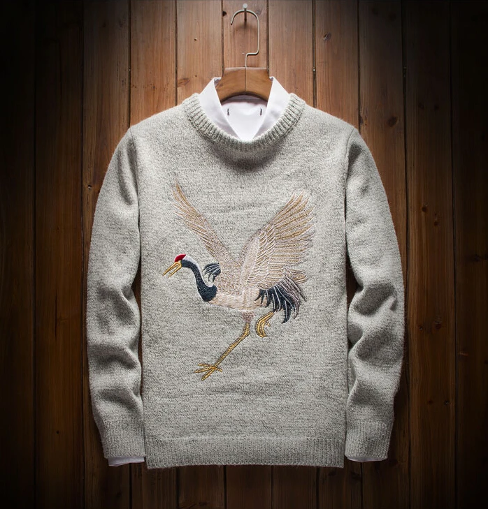 

top quality round Neck Long sleeve Knitwear Tops Pullovers Jumper Wool Sweaters mens