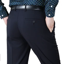 Mu Yuan Yang 42 44 мужской костюм брюки шерсть шелк плотные рабочие брюки осень зима деловые повседневные брюки прямые брюки