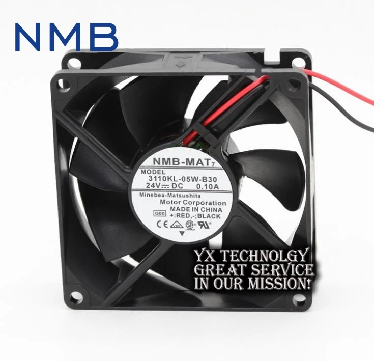 NMB Оригинальный Новый 3110KL-05W-B30 8025 8 см 24 В 0.10A ультра-прочный приводной вентилятор