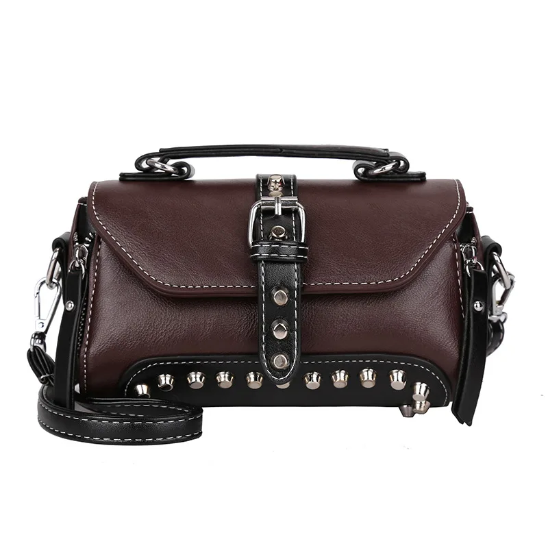 

Fashion Women Handbags Rivet Bag PU Leather Shoulder Bags Ladies Hand Bags Designer Bags Messenger Bags for Women 2019 B369