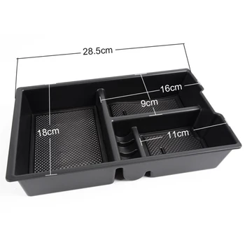 

Plastic Black Armrest Storage Box Car part Accessories For 2009-2018 Dodge Ram 1500 Part Useful Hot Storage Box Sale