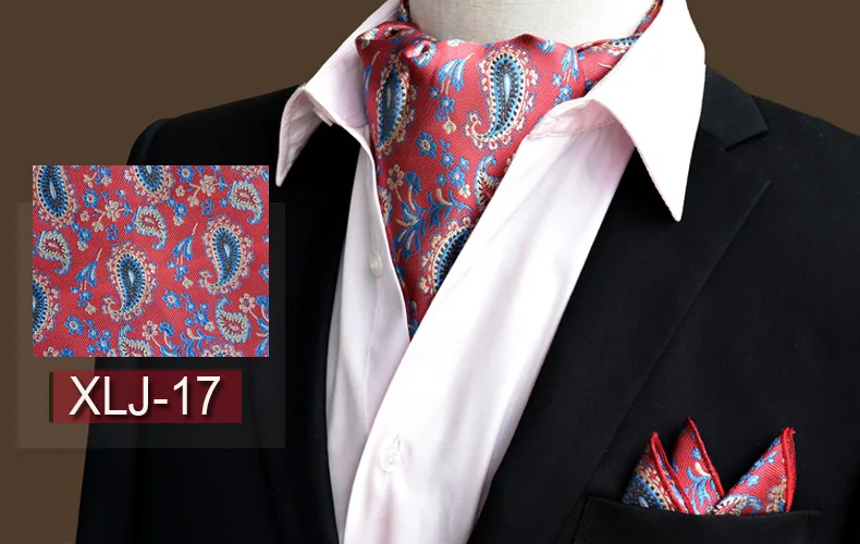

Design Gentlemen Formal Scarf Personality Geometric Scarves for Men Accessories Gold Purple 22 Colors