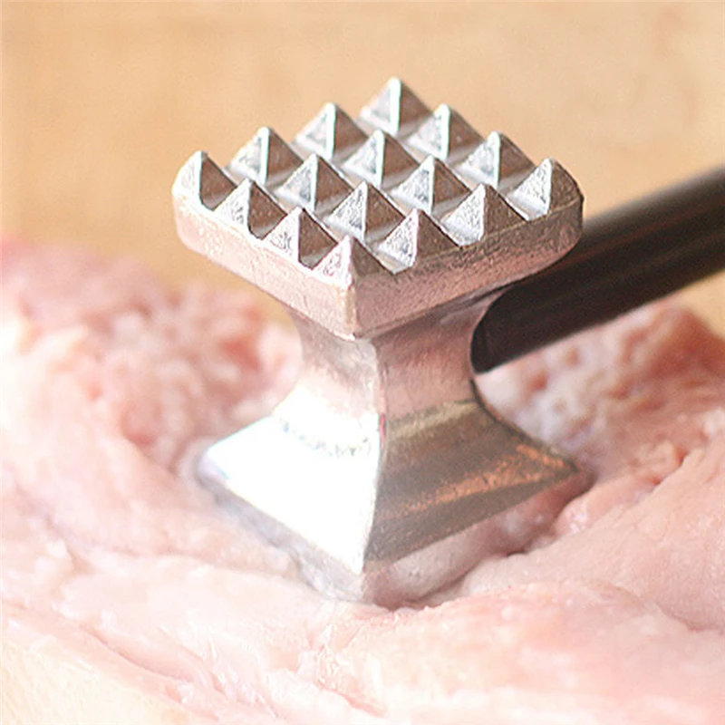 4YANG Kitchen Supplies Zinc Alloy Stainless Steel Double Knock Meat Hammer Meat Hammer Steak Loose Meat Hammer