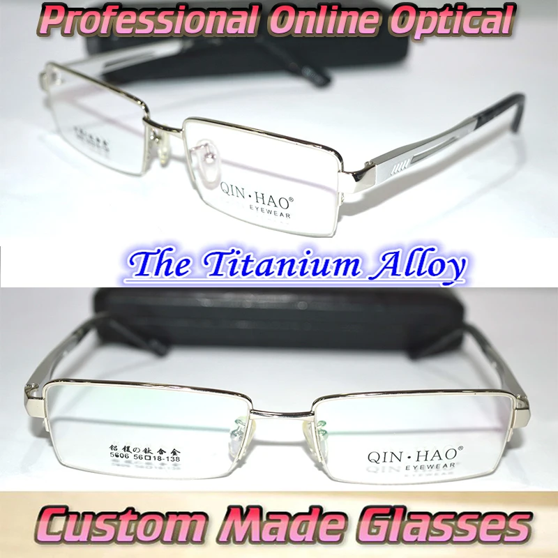 

Custom made Reading glasses Mg al titanium alloy semi-rim silver +0.5 +0.75 +1.25 +1.75 ++2.25 +2.75 +3.25 +3.75 +4.25 to +6.0