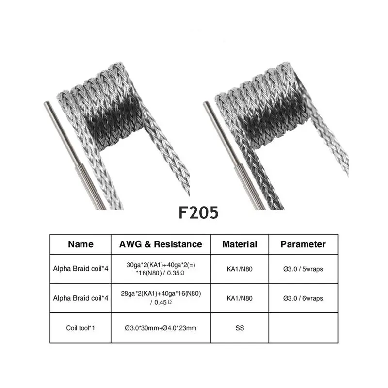Original Geekvape Ni80 Hybrid Alpha Braid Coil MTL Fused Clapton ...