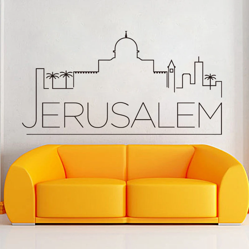

Art Design Home Decoration Jerusalem Wall Sticker Removable House Decor Creative Beautiful Decals