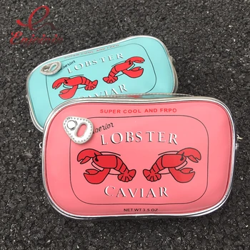 

Fun personality design canned cartoon letters printed chain shoulder bag handbag ladies party clutch bag purse flap 4 colors