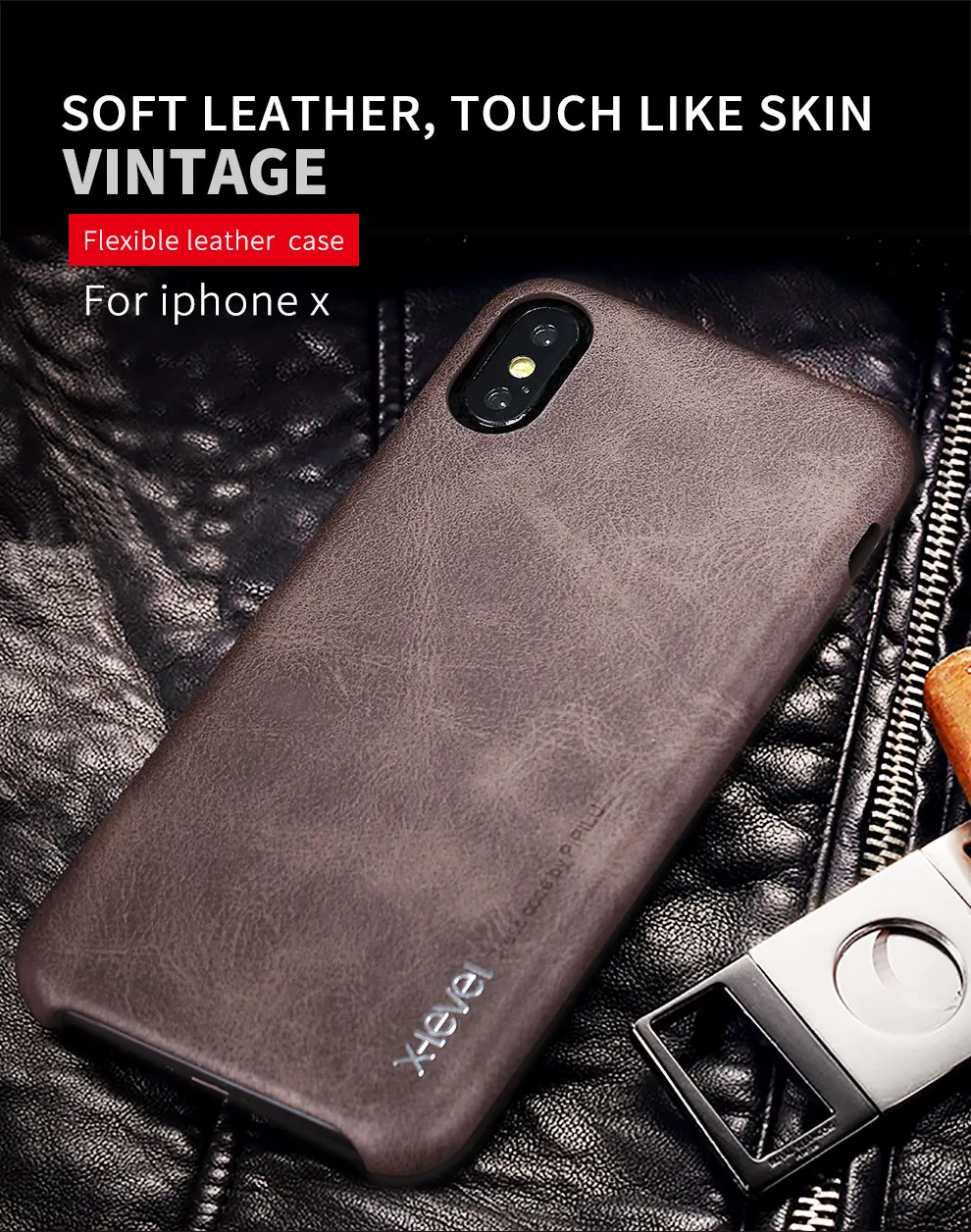X-Level, винтажный Ретро чехол для телефона из искусственной кожи для iPhone 6, 6 S, 7, 8 Plus, Ультратонкий чехол для iPhone XS Max, XR, XS, iPhone 11 Pro Max