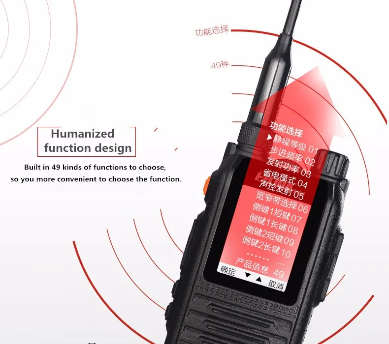 Цветной дисплей Walkie Talkie радио Comunicador Профессиональный 136-174/400-520 МГц 128 каналов UHF \ VHF