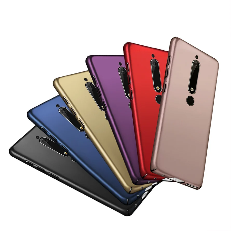 Лучший чехол для телефона Nokia6 2018 360 ударопрочный Гладкий Жесткий ПК Защитный на