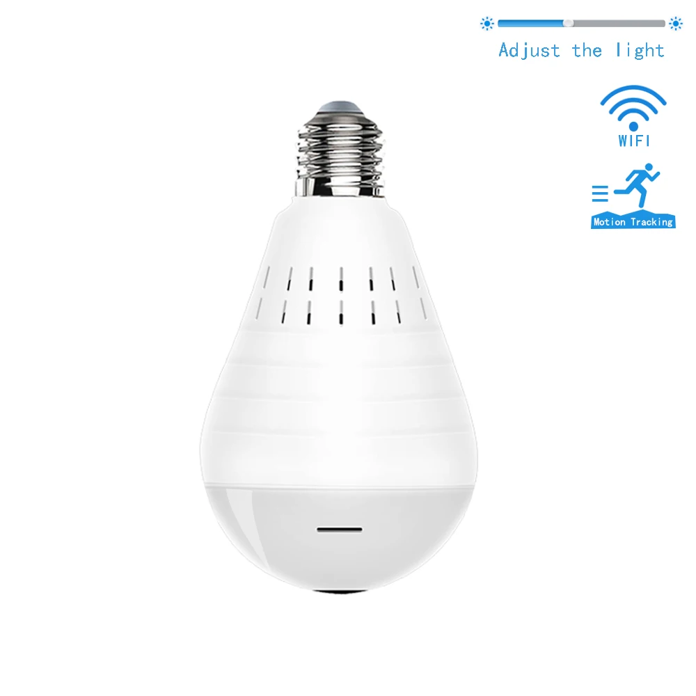 

360 Degree Wireless Panoramic Home Security IP Camera 960P HD 3D VR FishEye Camera Bulb Lamp LED Light CCTV Surveillance Burglar