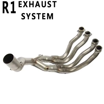 

For YAMAHA R1 2015-2017 2015 2016 2017 Year YZF-R1 60MM Inlet Exhaust Front Pipe Motorcycle Link Header Connect Pipe TX068