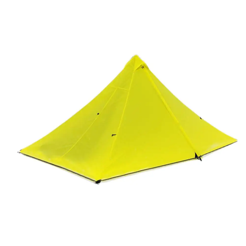

Camping Tent Ultralight 1-2 Person Outdoor 210D Nylon Both Sides Silicon Pyramid Shelter Tent 3 Season Hiking