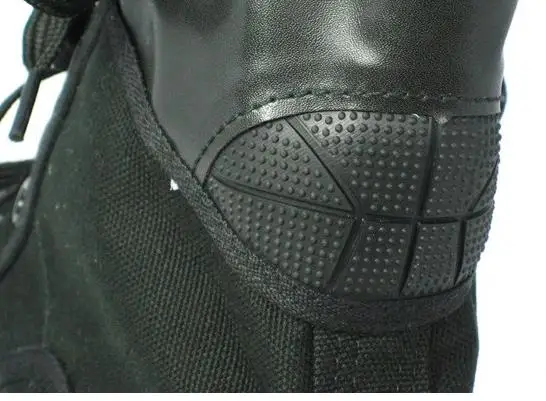 Полностью черная парусиновая обувь уличные мужские военные ботинки Рабочая и безопасная обувь ботильоны на шнуровке мужские мотоциклетные ботинки размера плюс 36-46