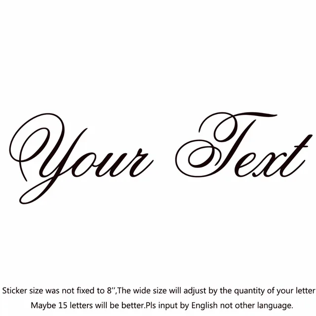Your Text Vinyl Decal Sticker Car Window Bumper CUSTOM 7" Personalized