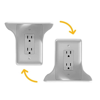 

Multifunction Switch Plug Stacks Outlet Shelf Simple Wall Stack Mobile Charging Shelf Easy Installation for Bathroom Accessories