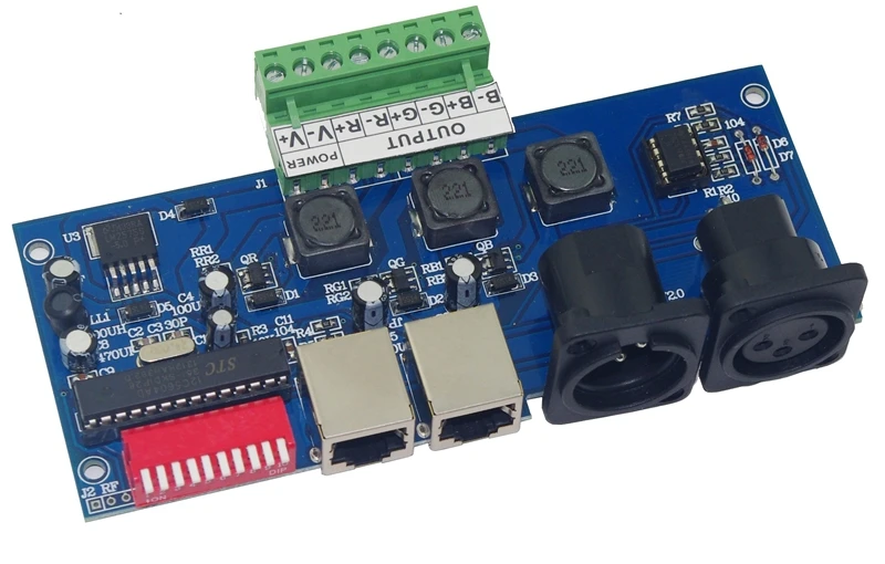 3CH простой dmx декодер постоянного тока DC12-24V вход 350ma * 3-канальный выход L166 W67 H41mm |