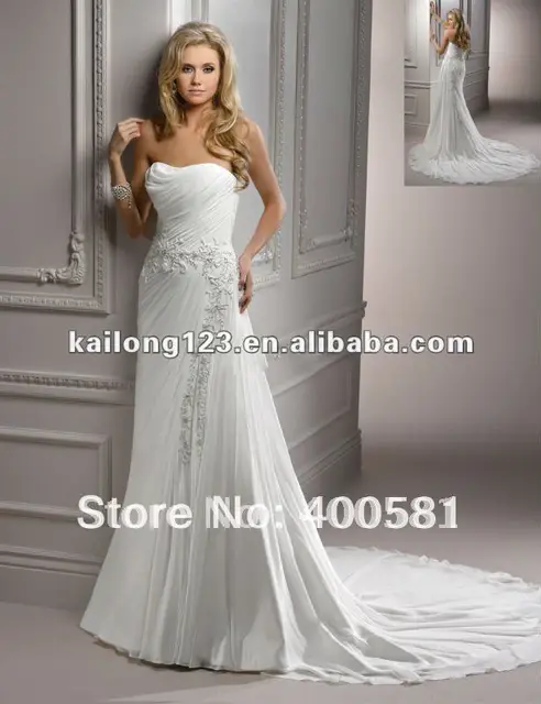 Strapless Column Wedding Dress