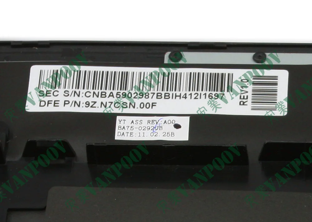 Teclado para Notebook com Palmrest e Alto-falante Samsung Np- Nc110 nc 110 Francês fr Azerty Clavier-9z.n7csn.00f Novo - Imagem 2