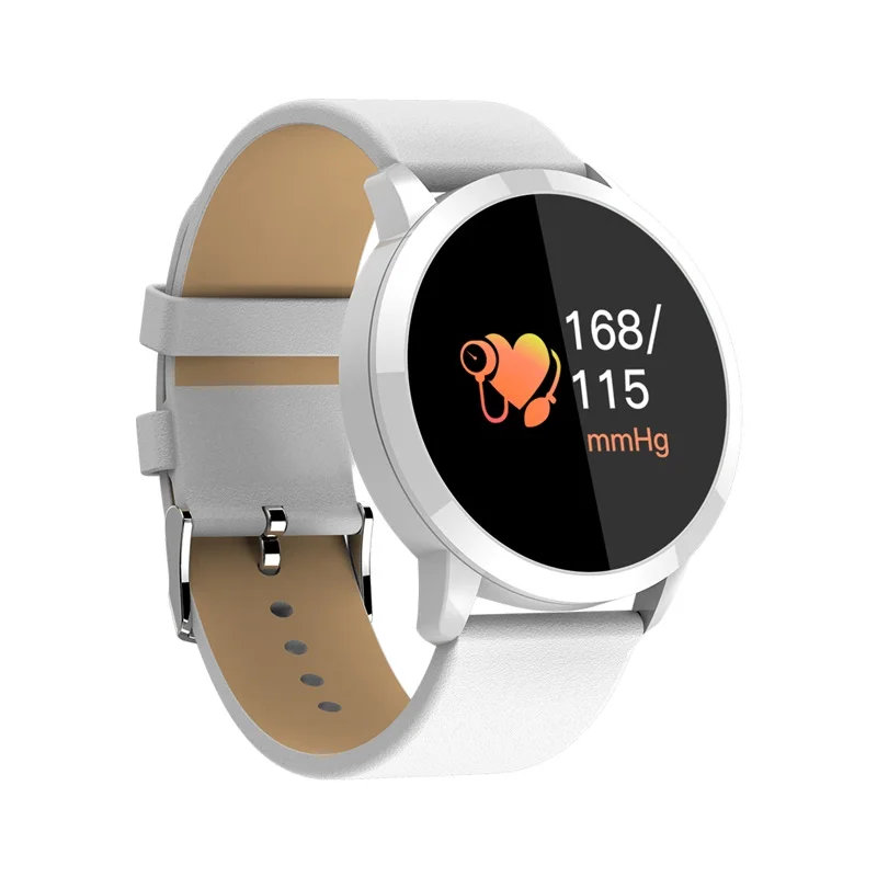 696, Q8, OLED, Bluetooth, Смарт часы, нержавеющая сталь, водонепроницаемые, носимое устройство, умные часы, наручные часы для мужчин и женщин, фитнес-трекер - Цвет: Белый