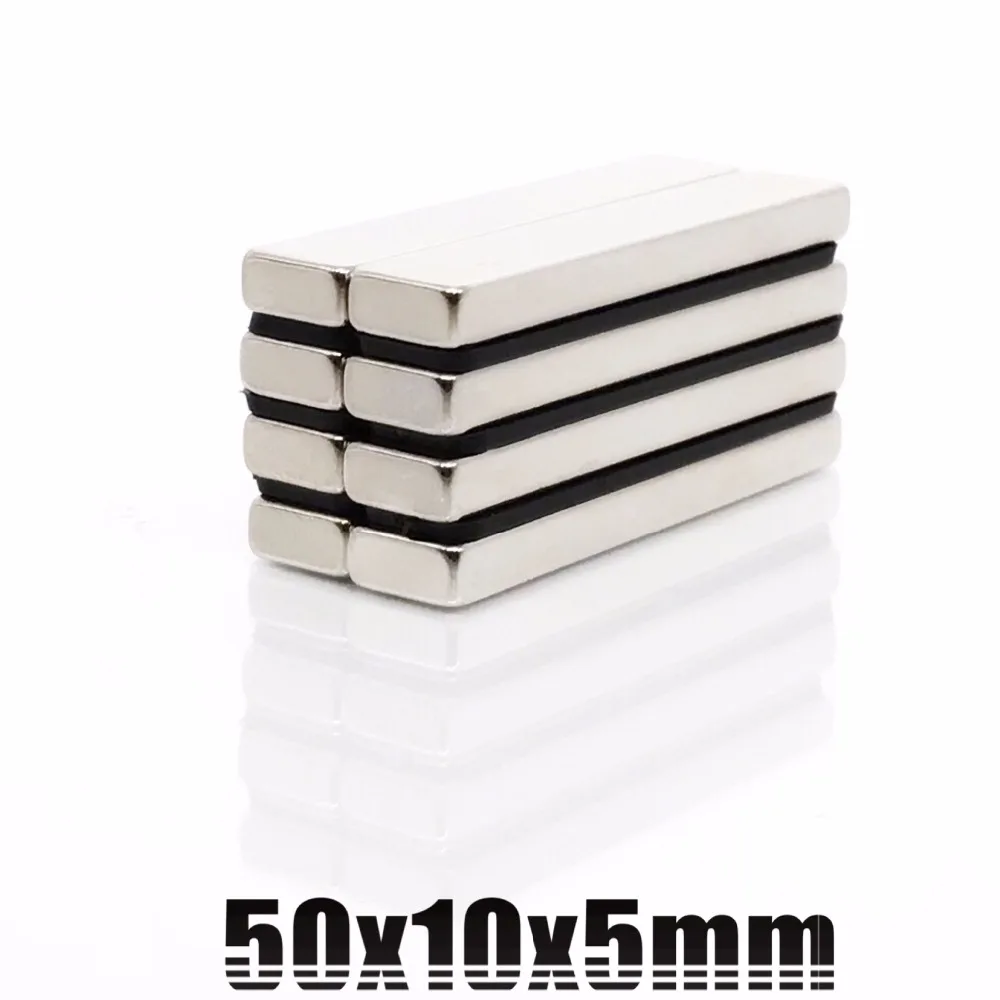 

1PC 50 x 10 x 5 mm Square Block Long Bar Super Strong Magnet Rare Earth Neodymium Permanent Magnets N50 Powerful 50*10*5