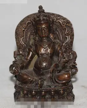 

Antique Tibetan Buddhism Bronze Seat Yellow Jambhala Wealth God Mammon Statue