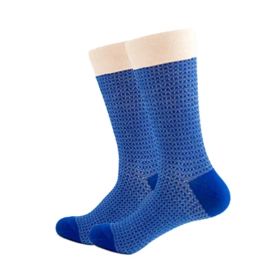 Тренд, модные мужские носки из чесаного хлопка, унисекс, женские Популярные носки для скейтборда в стиле хип-хоп, носки для мужчин, новинка, свадебные носки - Цвет: blue