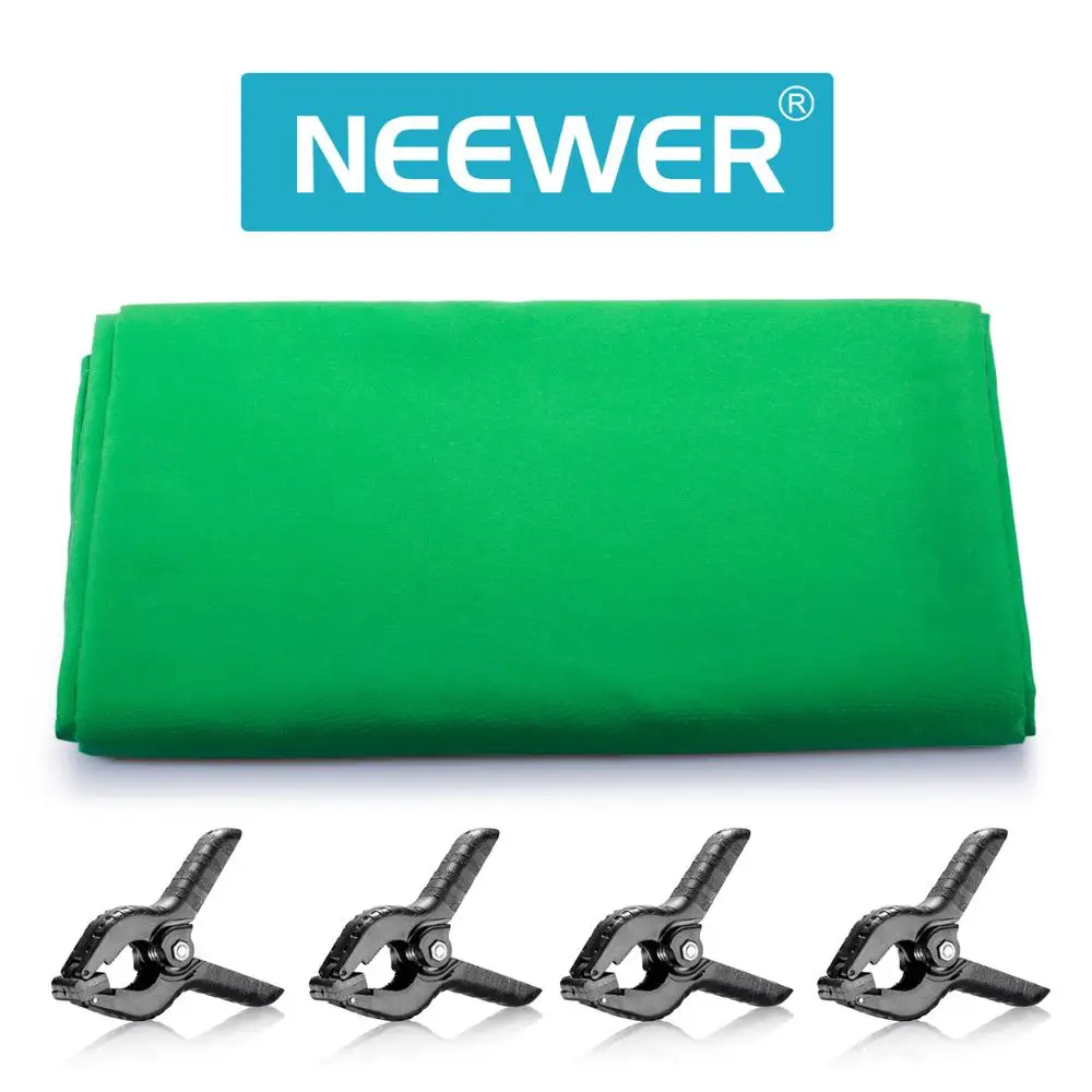Neewer 10x12 футов / 3x3 6 м фонового экрана из зеленого хромакейного волокна для фото